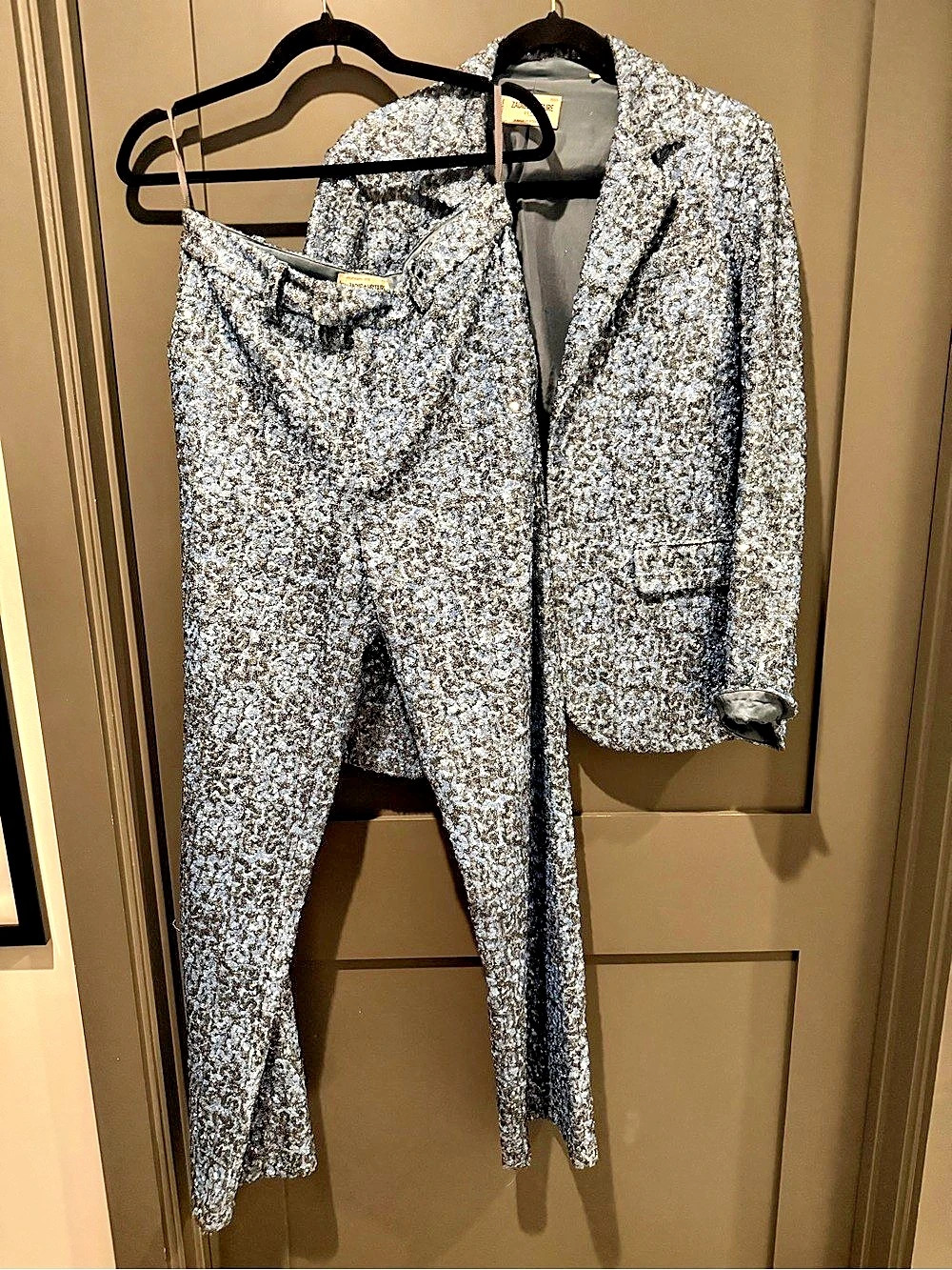 Zadig & Voltaire Défilé Sequin Trousers Silver & Grey